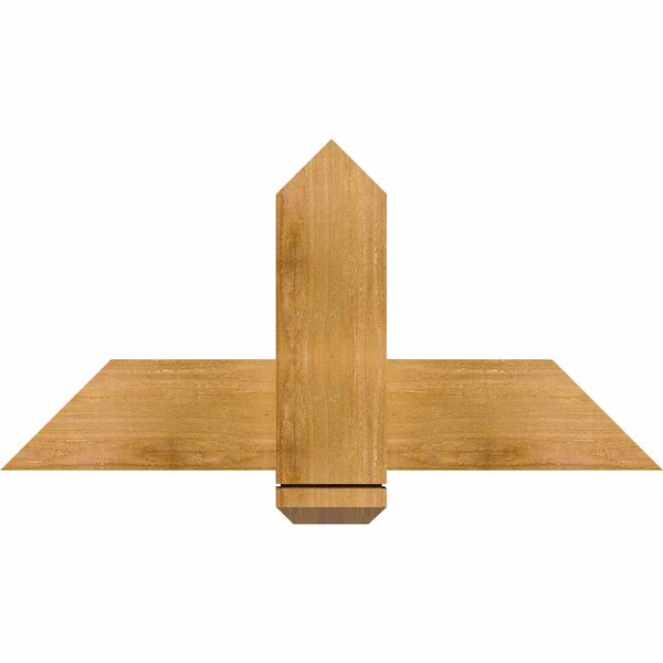 Ekena Millwork Eugene Rough Sawn Timber Gable Bracket, Western Red Cedar, 36"W x 18"H x 2"D x 6"F, 12/12 Pitch GBW036X18X0206EUG00RWR - main